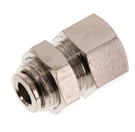 Racor de 6mm x G1/8'' con rosca hembra de latón NBR Bulkhead [2 piezas]