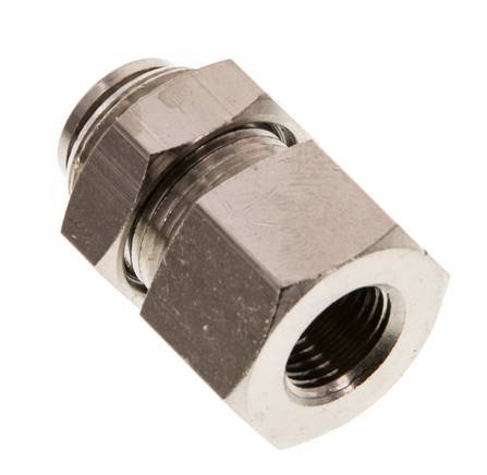 Racor de 6mm x G1/8'' con rosca hembra de latón NBR Bulkhead [2 piezas]