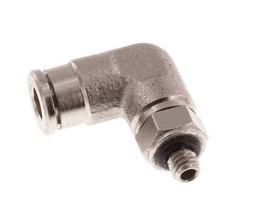 Racor de 3mm x M 3 90deg con rosca macho Latón NBR Giratorio