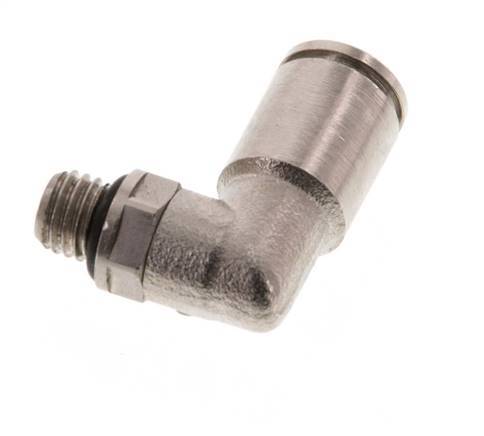 Codo de 6mm x M 7 90deg con rosca macho latón NBR giratorio [2 piezas]