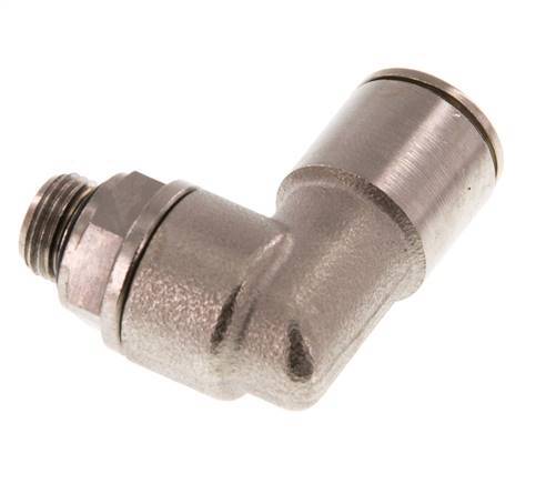 Codo de 90 grados 10mm x G1/8'' con rosca macho Latón NBR Giratorio