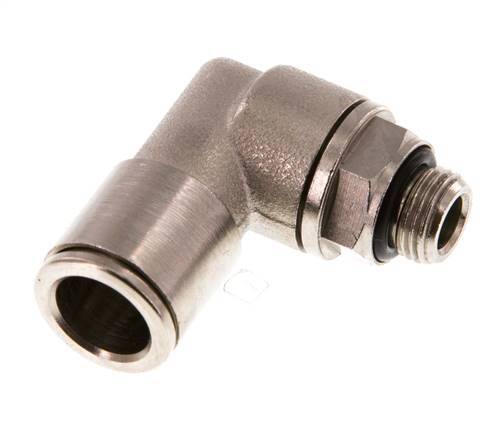 Codo de 90 grados 10mm x G1/8'' con rosca macho Latón NBR Giratorio