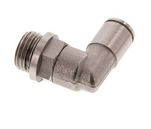 6mm x G1/4'' Codo 90deg Racor con rosca macho Latón NBR Giratorio [2 Piezas]