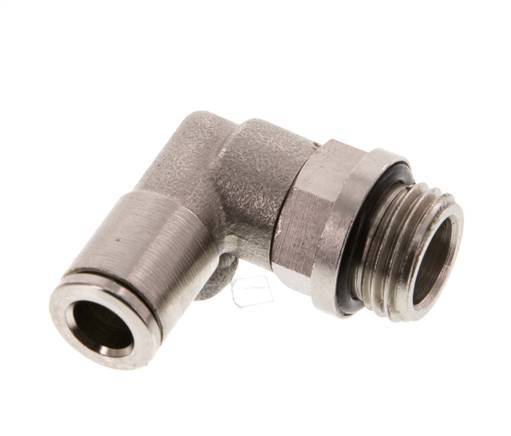 6mm x G1/4'' Codo 90deg Racor con rosca macho Latón NBR Giratorio [2 Piezas]