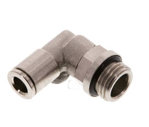 6mm x G1/4'' Codo 90deg Racor con rosca macho Latón NBR Giratorio [2 Piezas]