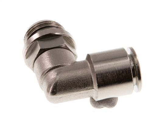 Codo de 90 grados 8mm x G1/4'' con rosca macho latón NBR giratorio [2 piezas]