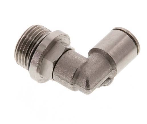 Codo de 90 grados 8mm x G3/8'' con rosca macho latón NBR giratorio [2 piezas]