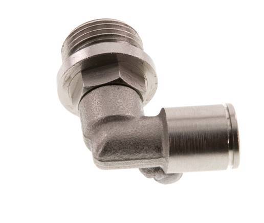 Codo de 90 grados 8mm x G3/8'' con rosca macho latón NBR giratorio [2 piezas]