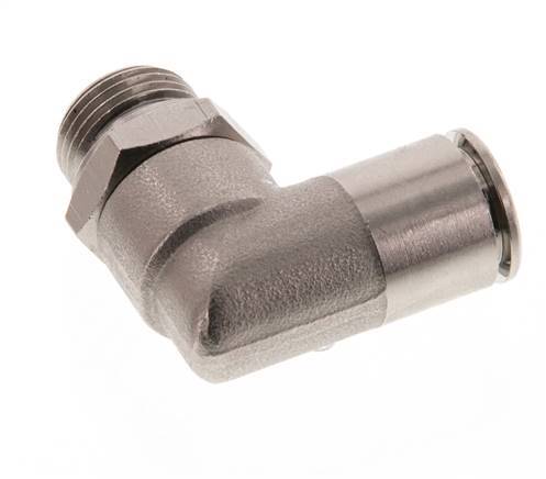 Codo de 90 grados 12mm x G3/8'' con rosca macho Latón NBR Giratorio
