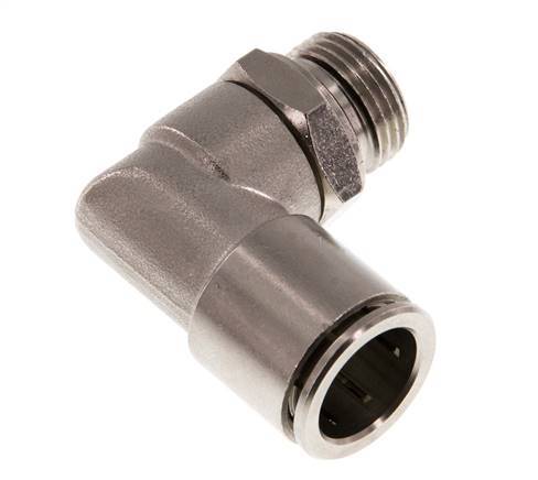 Codo de 90 grados 14mm x G3/8'' con rosca macho Latón NBR Giratorio