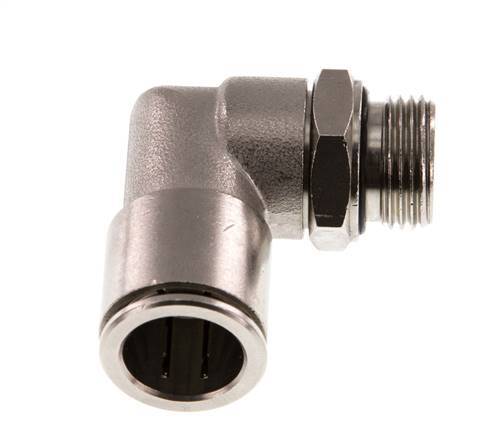 Codo de 90 grados 14mm x G3/8'' con rosca macho Latón NBR Giratorio