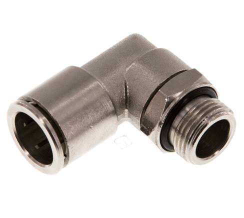 Codo de 90 grados 14mm x G3/8'' con rosca macho Latón NBR Giratorio