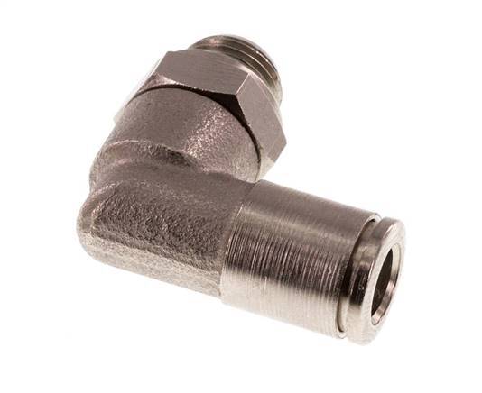 Codo de 90 grados 6mm x G1/8'' con rosca macho de latón FKM giratorio [2 piezas]