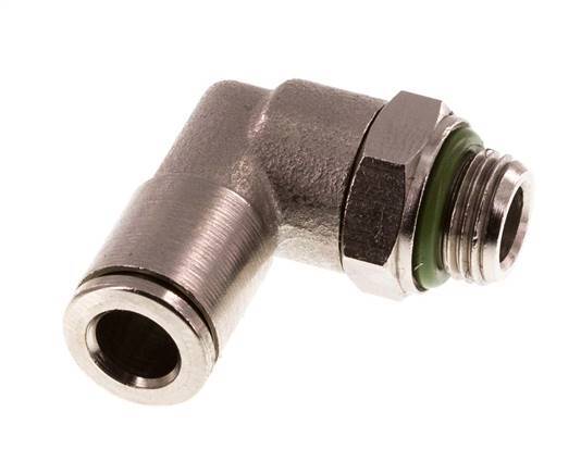 Codo de 90 grados 6mm x G1/8'' con rosca macho de latón FKM giratorio [2 piezas]