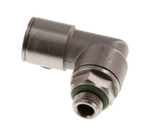 Codo de 90 grados 10mm x G1/8'' con rosca macho Latón FKM Giratorio