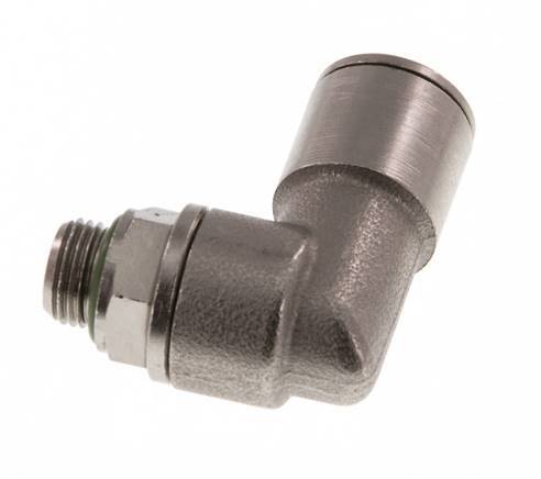 Codo de 90 grados 10mm x G1/8'' con rosca macho Latón FKM Giratorio