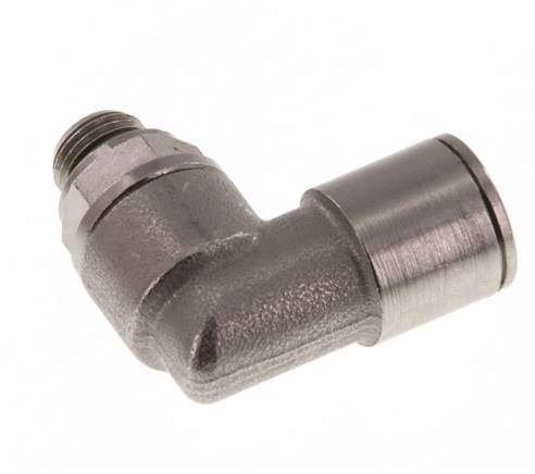 Codo de 90 grados 10mm x G1/8'' con rosca macho Latón FKM Giratorio