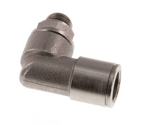Codo de 90 grados 10mm x G1/8'' con rosca macho Latón FKM Giratorio
