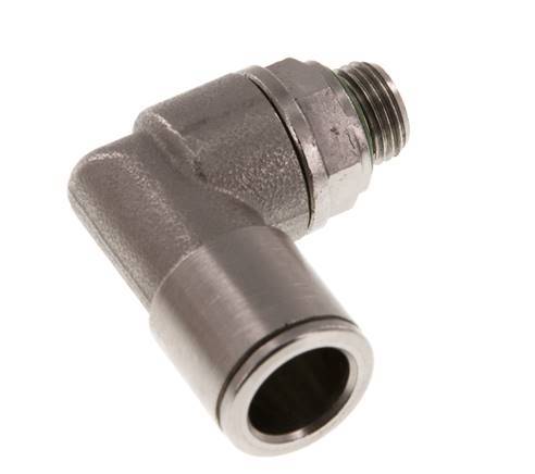 Codo de 90 grados 10mm x G1/8'' con rosca macho Latón FKM Giratorio