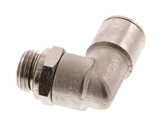 Codo de 90 grados 10mm x G1/4'' con rosca macho Latón FKM Giratorio