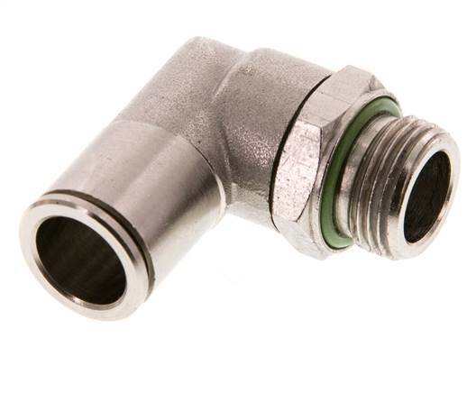 Codo de 90 grados 12mm x G3/8'' con rosca macho Latón FKM Giratorio