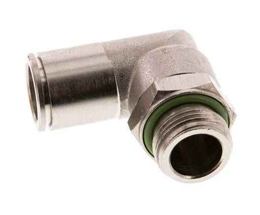 Codo de 90 grados 12mm x G3/8'' con rosca macho Latón FKM Giratorio