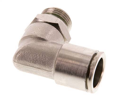 Codo de 90 grados 14mm x G3/8'' con rosca macho Latón FKM Giratorio