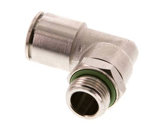 Codo de 90 grados 14mm x G3/8'' con rosca macho Latón FKM Giratorio