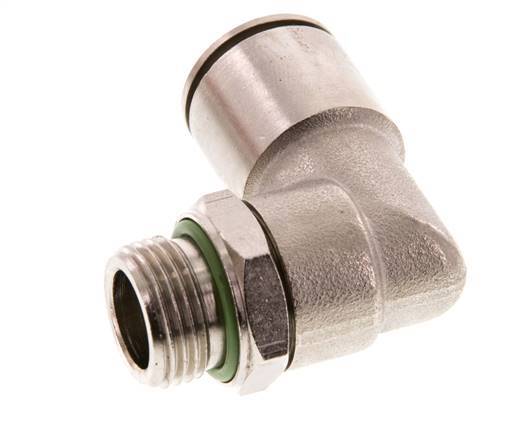 Codo de 90 grados 14mm x G3/8'' con rosca macho Latón FKM Giratorio