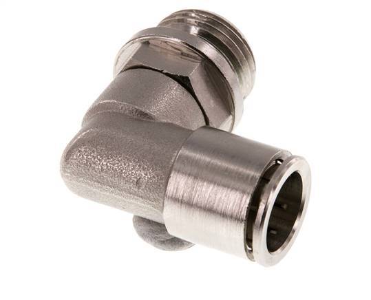 Codo de 90 grados 14mm x G1/2'' con rosca macho Latón FKM Giratorio