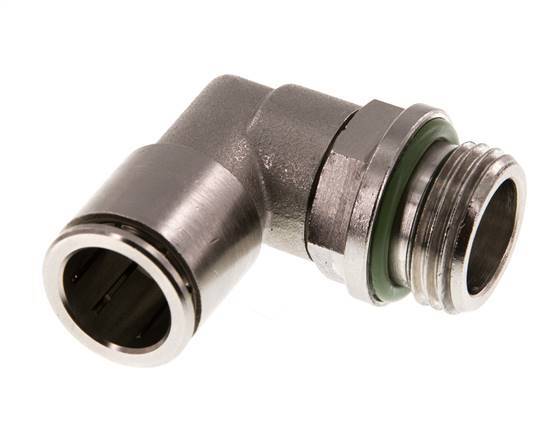 Codo de 90 grados 14mm x G1/2'' con rosca macho Latón FKM Giratorio