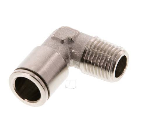 Codo de 90 grados de 10mm x R1/4'' con rosca macho de latón NBR [2 piezas]