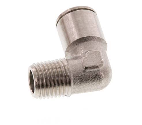 Codo de 90 grados de 10mm x R1/4'' con rosca macho de latón NBR [2 piezas]