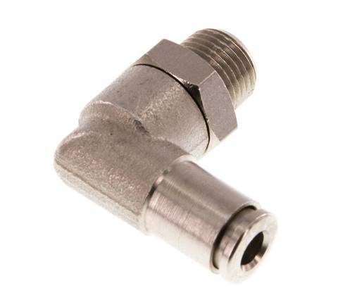 Codo de 90 grados 4mm x R1/8'' con rosca macho latón NBR giratorio [2 piezas]