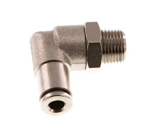 Codo de 90 grados 4mm x R1/8'' con rosca macho latón NBR giratorio [2 piezas]