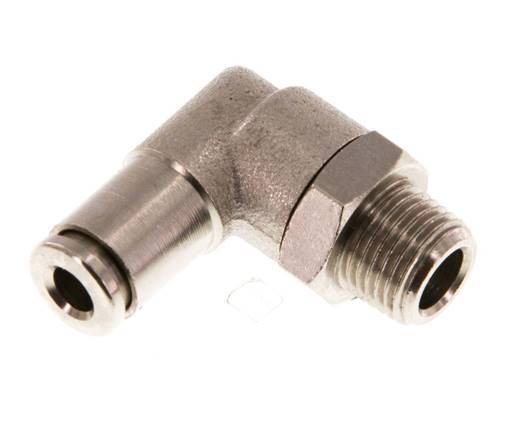 Codo de 90 grados 4mm x R1/8'' con rosca macho latón NBR giratorio [2 piezas]