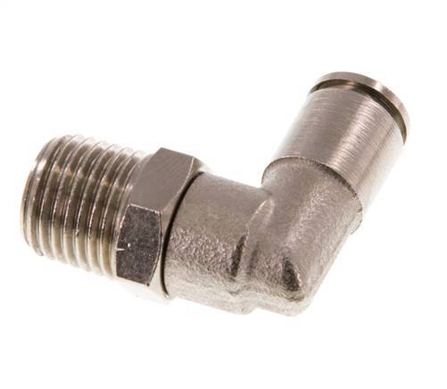 Codo de 90 grados 6mm x R1/4'' con rosca macho latón NBR giratorio [2 piezas]