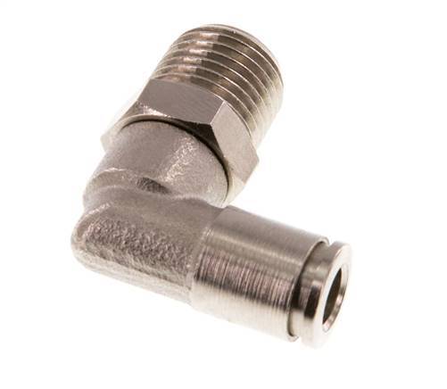 Codo de 90 grados 6mm x R1/4'' con rosca macho latón NBR giratorio [2 piezas]