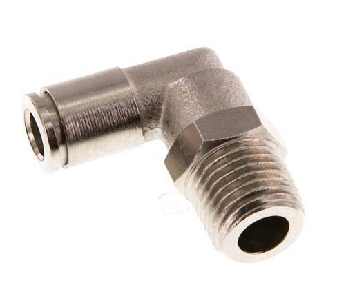 Codo de 90 grados 6mm x R1/4'' con rosca macho latón NBR giratorio [2 piezas]