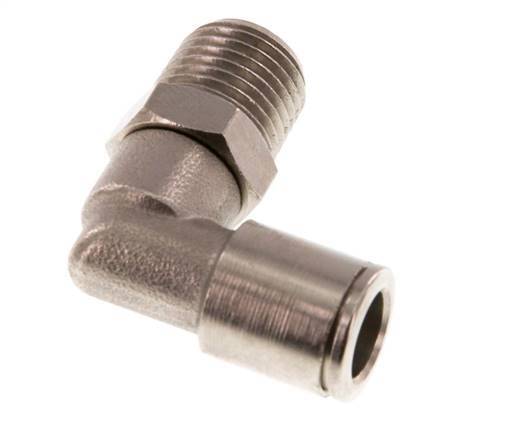 Codo de 90 grados 8mm x R1/4'' con rosca macho latón NBR giratorio [2 piezas]