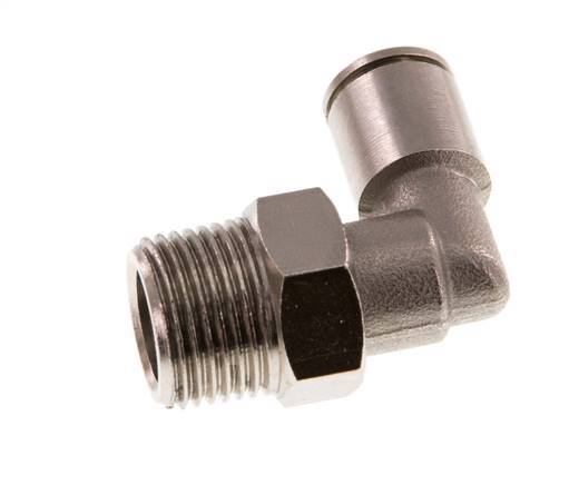 Racor de 8mm x R3/8'' 90deg con rosca macho Latón NBR Giratorio