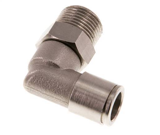 Codo de 90 grados 10mm x R3/8'' con rosca macho Latón NBR Giratorio