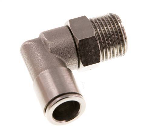 Codo de 90 grados 10mm x R3/8'' con rosca macho Latón NBR Giratorio