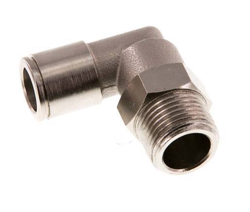 Codo de 90 grados 10mm x R3/8'' con rosca macho Latón NBR Giratorio