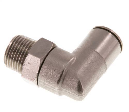 Codo de 90 grados 12mm x R3/8'' con rosca macho Latón NBR Giratorio