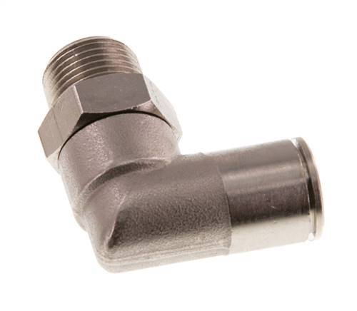 Codo de 90 grados 12mm x R3/8'' con rosca macho Latón NBR Giratorio