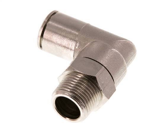 Codo de 90 grados 12mm x R3/8'' con rosca macho Latón NBR Giratorio