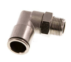 Codo de 90 grados 14mm x R3/8'' con rosca macho Latón NBR Giratorio