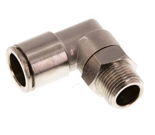 Codo de 90 grados 14mm x R3/8'' con rosca macho Latón NBR Giratorio