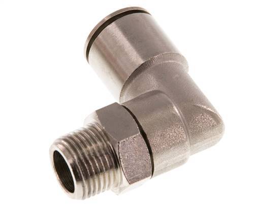 Codo de 90 grados 14mm x R3/8'' con rosca macho Latón NBR Giratorio